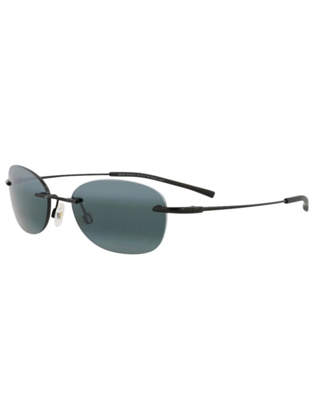 New Maui Jim Women's Sunglasses Round Oval Memory Metal Frame Unisex Black Black